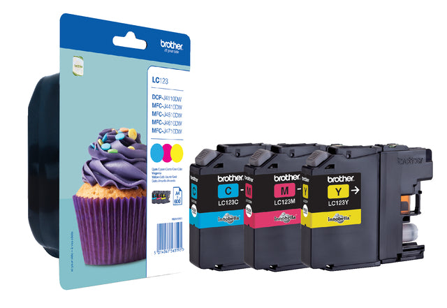 Brother - Inktcartridge brother lc-123rbwbp 3 kleuren
