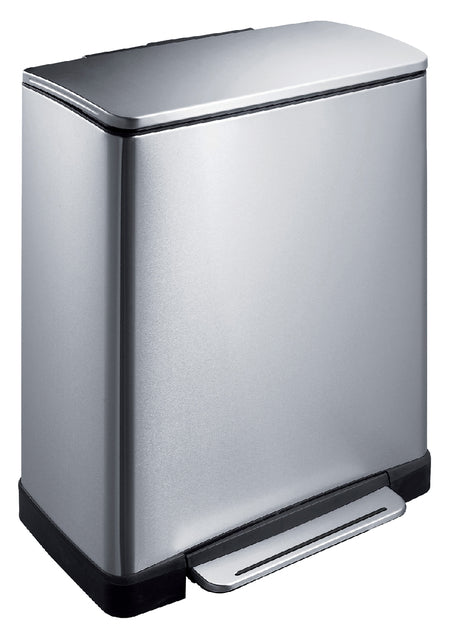 Poubelle EKO E-Cube poubelle à pédale 50 litres en acier inoxydable
