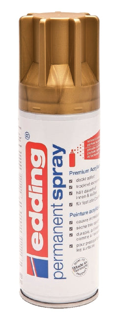 Aérosol de peinture edding 5200 spray permanent or riche mat