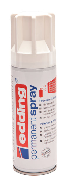 Aérosol de peinture edding 5200 spray permanent blanc trafic brillant