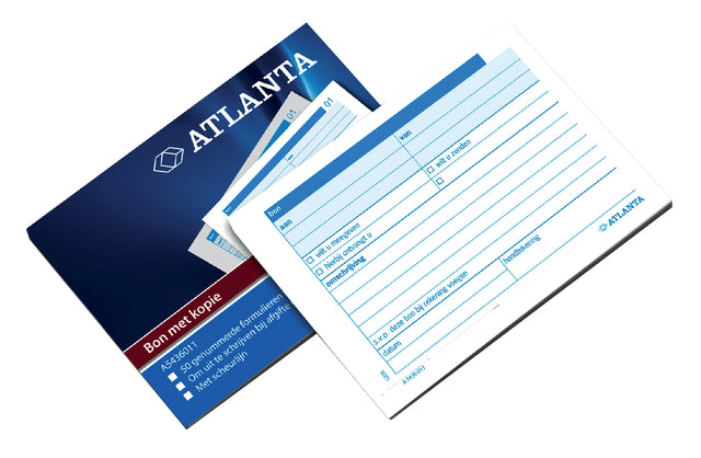 Carnet de reçus Atlanta A6 50x2feuilles | 5 pièces