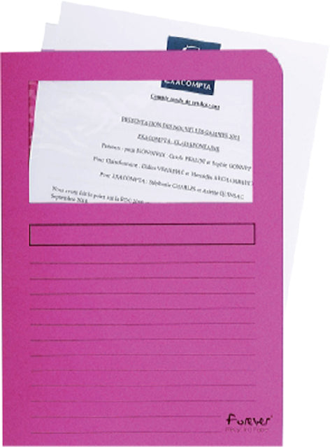 Exacompta - Venstermap exacompta forever l-model 120gr roze