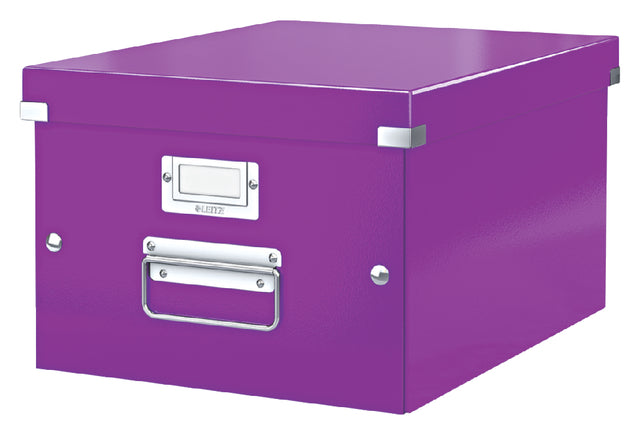 Boîte de rangement Leitz WOW Click &amp; Store 281x200x370mm violet