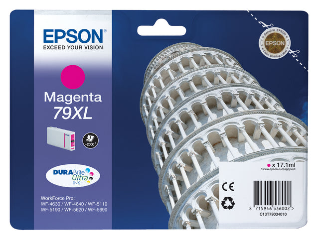 Cartouche d'encre Epson 79XL T7903 rouge HC