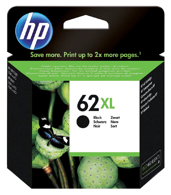 HP - Inktcartridge C2P05AE 62XL zwart