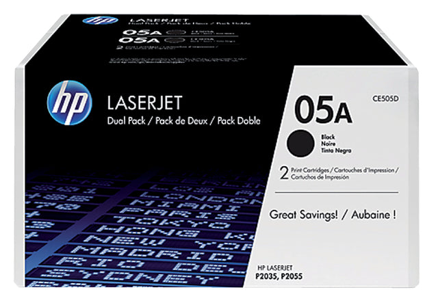 HP - Tonercartridge hp ce505d 05a zwart 2x