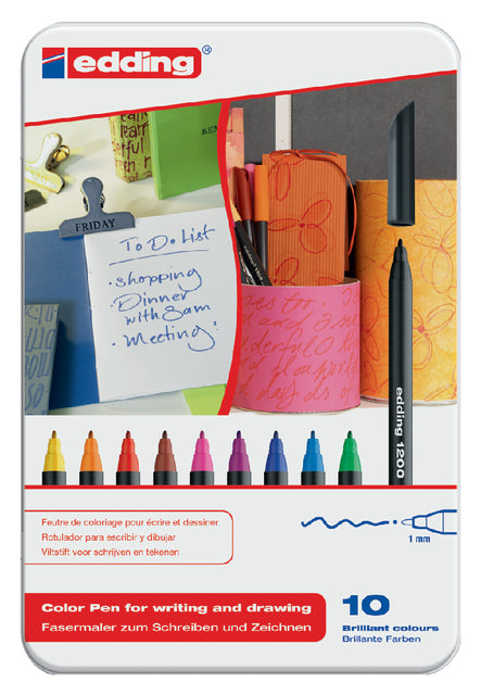 Edding - Fineliner edding 1200 fijn assorti