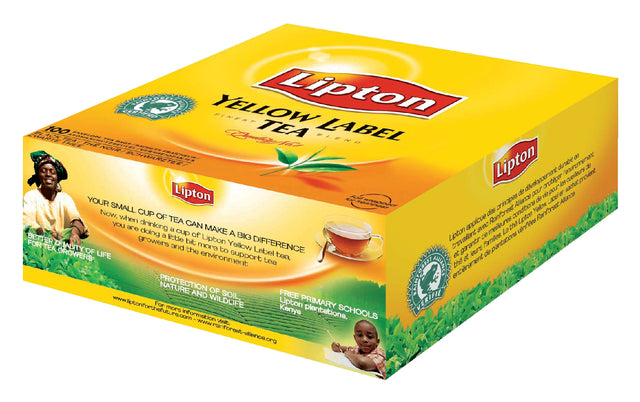 Thé Lipton Yellow label avec enveloppe 100 pièces