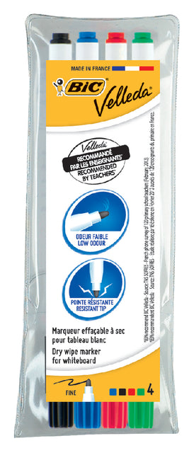 Feutre Bic 1721 tableau blanc rond assorti 1.5mm lot de 4pcs | 12 pièces