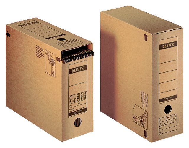 Boîte d'archives Leitz Premium 120x275x325mm avec rabat de fermeture marron