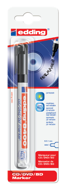 Edding - Cd marker edding 8400 rond 0.5-1mm zwart