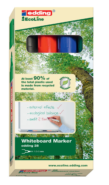 Edding - Whiteboardmarker edding 28 eco rond 1.5-3 ass