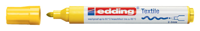 Stylo feutre edding 4500 textile rond jaune 2-3mm | 10 morceaux