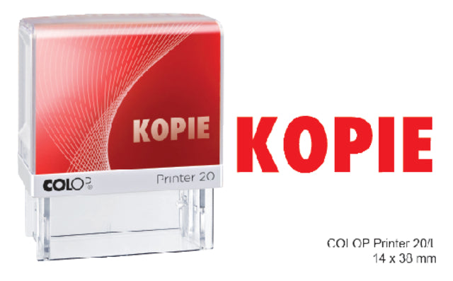 Colop - Tekststempel colop 20 kopie rood