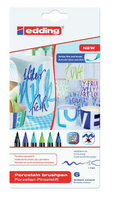 Edding - Brushpen edding 4200 porselein koele kleuren