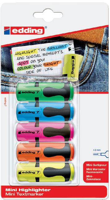 Surligneur edding 7 mini assortis