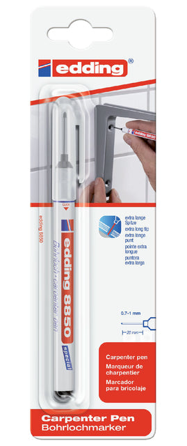 Edding - Viltstift edding 8850 timmerman rond 0.7mm zwart | 5 stuks