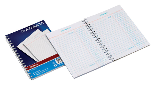 Livre de caisse Atlanta A5 50x2feuilles 2x1 colonne avec spirale latérale