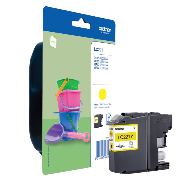 Brother - Inktcartridge brother lc-221y geel