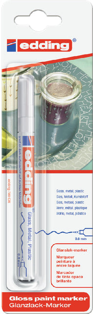 Feutre edding 780 marqueur peinture rond blanc 0,8mm blister