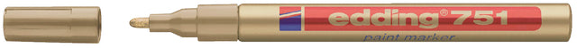 Stylo feutre edding 751 marqueur peinture rond doré 1-2mm