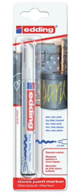 Feutre edding 750 marqueur peinture blanc 2-4mm blister