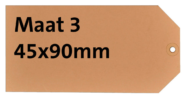 HF2 - Label karton nr 3 200gr 45x90mm chamois 1000st