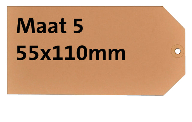 HF2 - Label karton nr 5 200gr 55x110mm chamois 1000 stuks