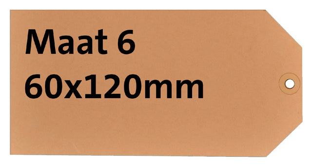 HF2 - Label karton nr 6 200gr 60x120mm chamois 1000st