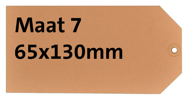 HF2 - Label karton nr 7 200gr 65x130mm chamois 1000st