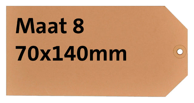HF2 - Label karton nr 8 200gr 70x140mm chamois 1000st