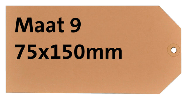 Etiquette carton nr9 200gr 75x150mm chamois 1000 pièces