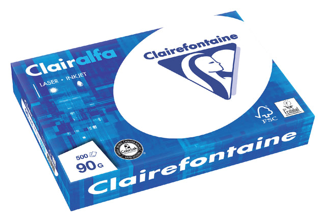 Clairefontaine - Kopieerpapier clairefontaine clairalfa a4 90gr wt