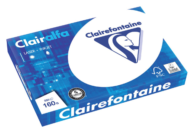 Clairefontaine - Kopieerpapier clairefontaine clairalfa a3 160gr wt