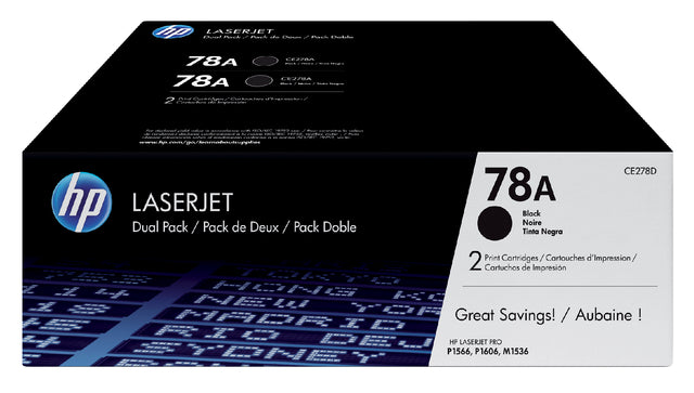 HP - Tonercartridge hp ce278ad 78a zwart 2x