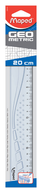Règle Maped Géométrique 20cm transparente