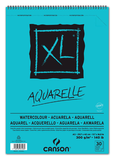 Canson - Aquarelblok canson xl a3 30v 300gr spiraal