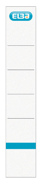 Etiquette dos Elba étroite 34x190mm autocollante blanc/bleu