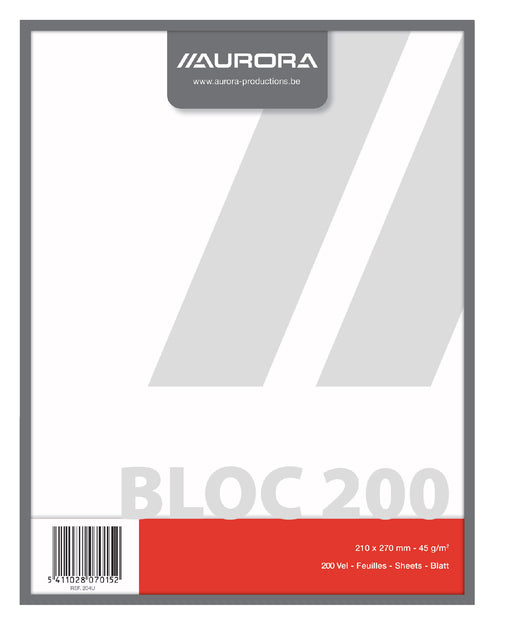 Bloc-notes Aurora 210x270mm 200 feuilles vierges