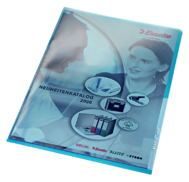 Chemise en L Leitz premium A4 0,15 mm PVC bleu