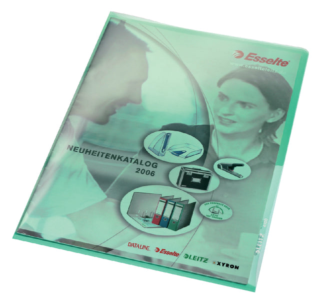 Chemise en L Leitz premium A4 0,15 mm PVC vert