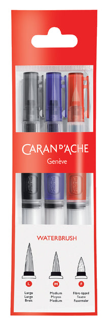 Caran d'ache - Penseel caran d ache m breed fibre tip set 3st