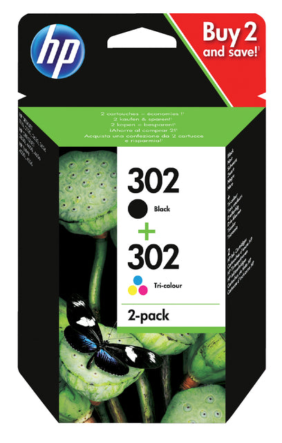 HP - Inktcartridge hp x4d37ae 302 zwart+kleur