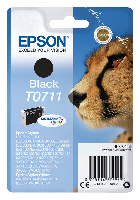 Cartouche d'encre Epson T0711 noire