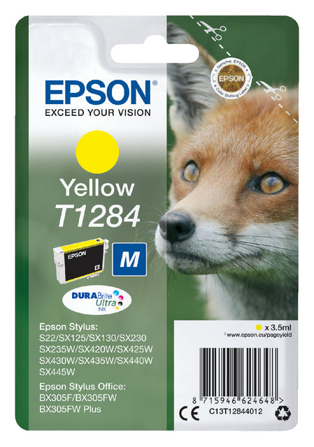 Cartouche d'encre Epson T1284 jaune