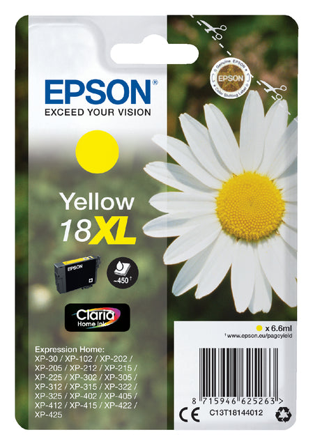 Cartouche d'encre Epson 18XL T1814 jaune HC