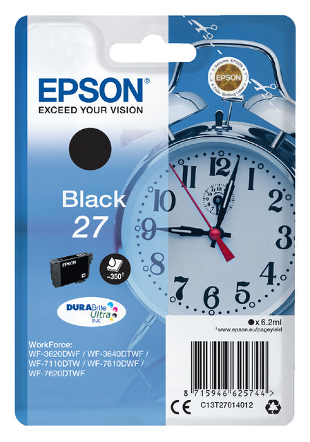 Cartouche d'encre Epson 27 T2701 noire