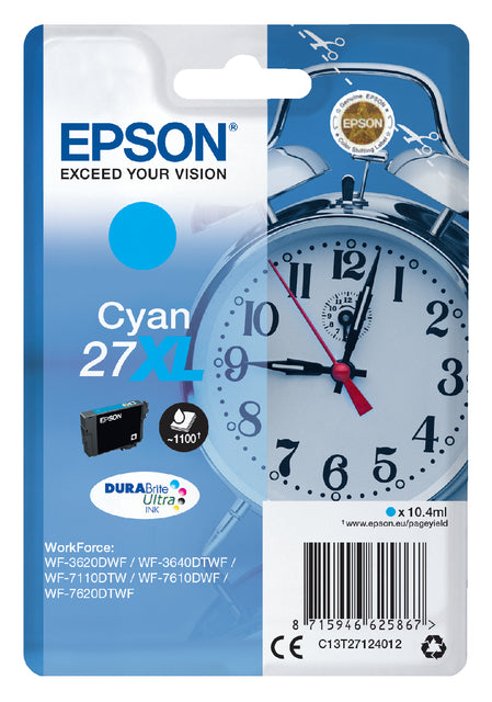 Cartouche d'encre Epson 27XL T2712 bleu HC
