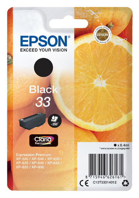 Cartouche d'encre Epson 33 T3331 noire