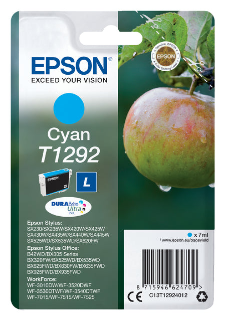 Cartouche d'encre Epson T1292 bleu